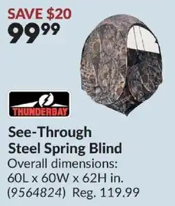 Princess Auto Thunderbay See-Through Steel Spring Blind offer