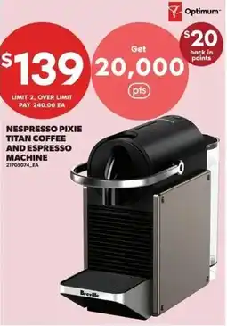 Real Canadian Superstore Breville nespresso pixie titan coffee and espresso machine offer