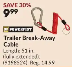 Princess Auto Powerfist Trailer Break-Away Cable offer