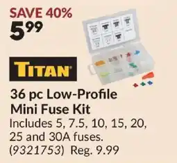 Princess Auto Titan 36 pc Low-Profile Mini Fuse Kit offer