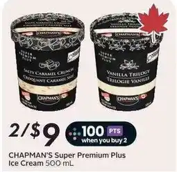 Safeway Chapman's super premium plus ice cream offer