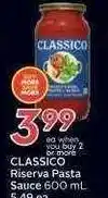Safeway Classico riserva pasta sauce offer