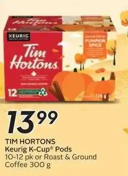 Safeway Tim Hortons Keurig K-Cup Pods offer