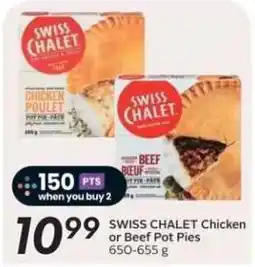 Safeway Swiss chalet chicken or beef pot pies offer