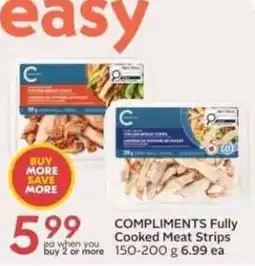Safeway Compliments Fully Cooked Meat Strips offer