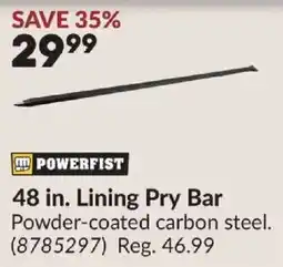 Princess Auto Powerfist 48 in. Lining Pry Bar offer