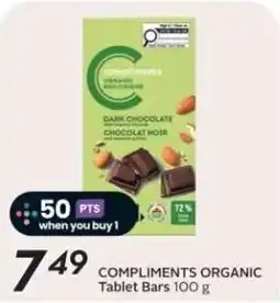Safeway Compliments Organic Tablet Bars offer