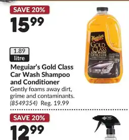 Princess Auto Meguiar's Gold Class Car Wash Shampoo and Conditioner offer