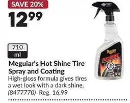 Princess Auto Meguiar's hot shine tire spray and coating offer