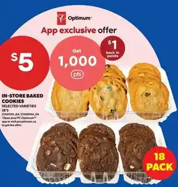 Real Canadian Superstore Optimum in-store baked cookies offer