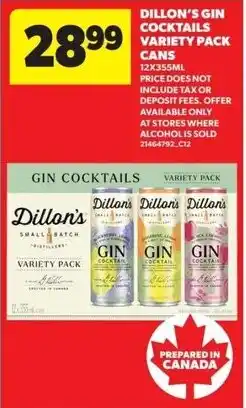 Real Canadian Superstore Dillon's gin cocktails variety pack offer