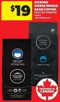 Real Canadian Superstore Kicking Horse Whole Bean Coffee offer