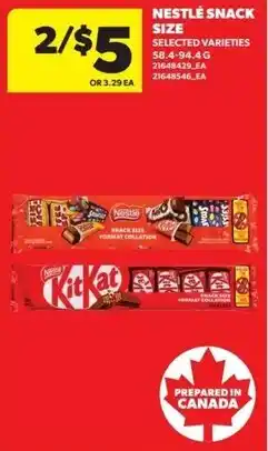 Real Canadian Superstore Nestle snack size offer