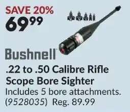 Princess Auto Bushnell .22 to .50 Calibre Rifle Scope Bore Sighter offer