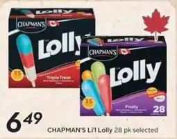 Safeway Chapman's lolly 28 pk selected offer
