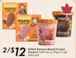 Safeway Nana banana-based frozen dessert offer