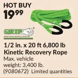 Princess Auto Grip kinetic recovery rope offer