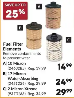 Princess Auto Fuel Filter Elements offer