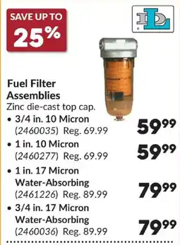 Princess Auto Fuel Filter Assemblies offer