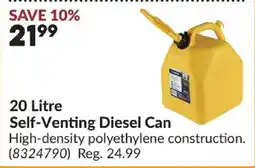 Princess Auto Self-Venting Diesel Can offer