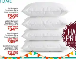 Beddington's Home soft european duck down pillow offer
