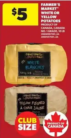 Real Canadian Superstore Farmer's Market white or yellow potatoes offer