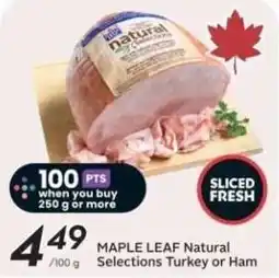 Safeway Maple Leaf Natural Selections Turkey or Ham offer