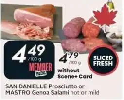Safeway San Danielle Prosciutto or Mastro Genoa Salami hot or mild offer