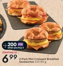 Safeway 2-Pack Mini Croissant Breakfast Sandwiches offer