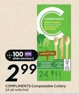 Safeway Compliments Compostable Cutlery offer