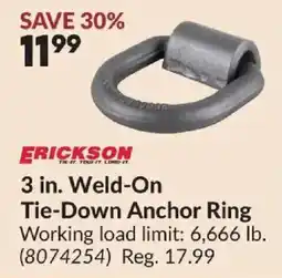 Princess Auto Erickson 3 in. Weld-On Tie-Down Anchor Ring offer