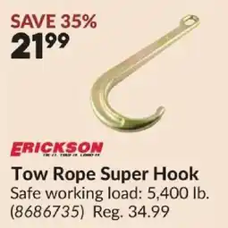 Princess Auto Erickson Tow Rope Super Hook offer