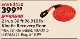 Princess Auto Erickson kinetic recovery rope offer