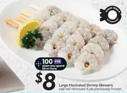 Safeway Large Marinated Shrimp Skewers offer