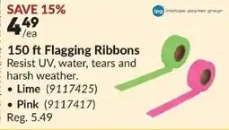 Princess Auto Intertape polymer group 150 ft Flagging Ribbons offer