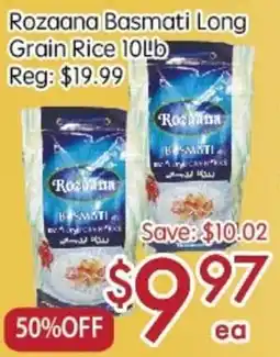 Sunny Food Mart Rozana Basmati Long Grain Rice offer