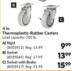 Princess Auto Thermoplastic-Rubber Casters offer