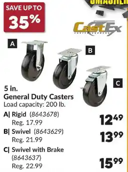 Princess Auto CastEx 5 in. General Duty Casters offer