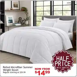 Beddington's Rolled Microfiber Summer Weight Duvet offer