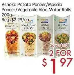 Sunny Food Mart Ashoka Potato Paneer/Masala Paneer/Vegetable Aloo Matar Rolls offer