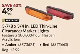 Princess Auto Powerfist led thin-line clearance/marker lights offer
