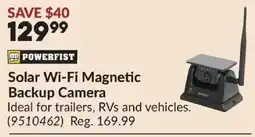 Princess Auto Powerfist solar wi-fi magnetic backup camera offer