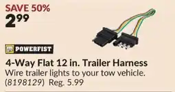 Princess Auto Powerfist 4-way flat 12 in. trailer harness offer