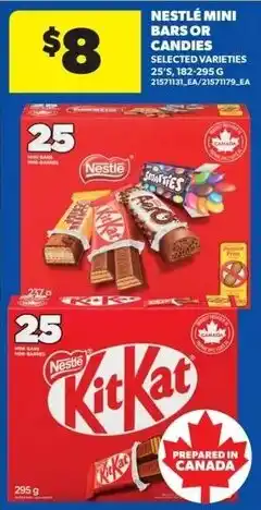 Real Canadian Superstore Nestle mini bars or candies offer