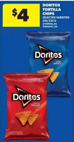 Real Canadian Superstore Doritos tortilla chips selected varieties offer