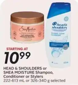 Safeway Head & Shoulders or Shea Moisture Shampoo, Conditioner or Stylers offer
