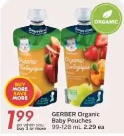 Safeway Gerber organic baby pouches offer