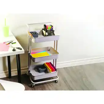 Giant Tiger HomeStyles Powder-Coated 3-Tier Utility Cart, 17-in x 33.8-in offer