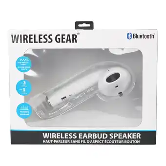 Giant Tiger Wireless Gear Jumbo Earbud Bluetooth Speaker, 9.4-in, White offer