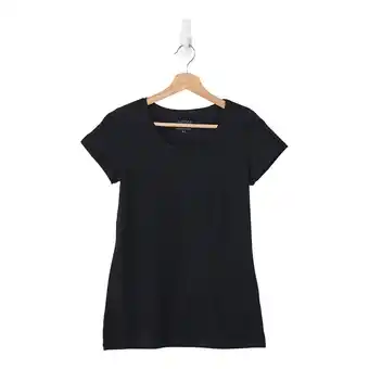 Giant Tiger mySTYLE Women's Short Sleeve Stretch Scoop Neck T-Shirt, Black offer